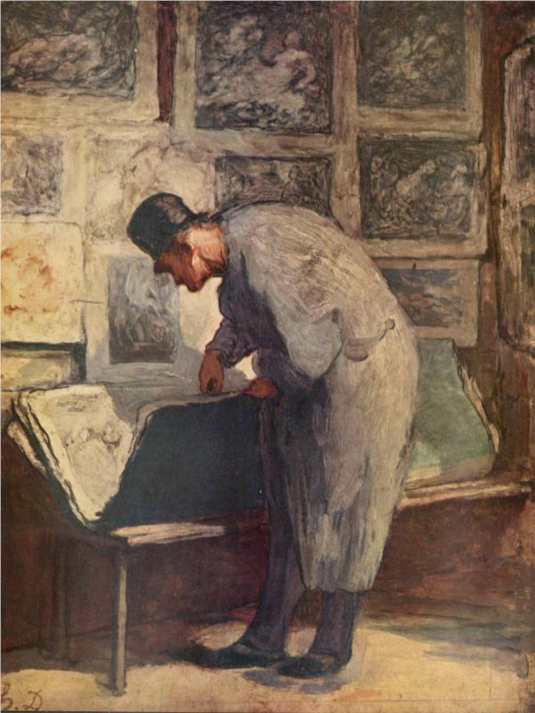 Le Liseur - Honoré Daumier as art print or hand painted oil.