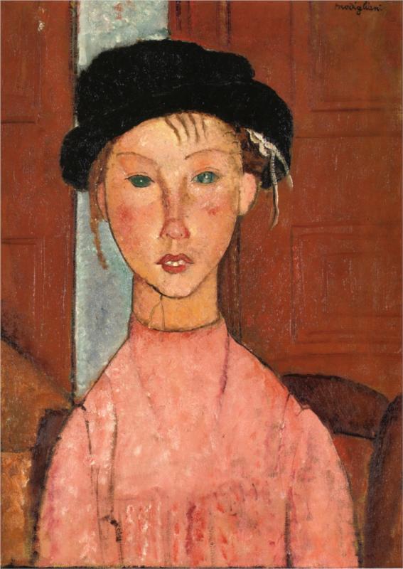 Lunia Czechowska Left Hand on Her Cheek Amedeo Modigliani Oil